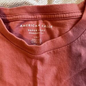 American Eagle Super Soft Tee in Rust